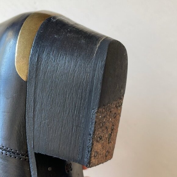 * Buttero Black Leather Western Boots Made in Italy Size 39 - Picture 11 of 13